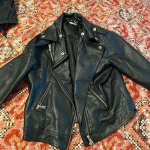 Black leather jacket